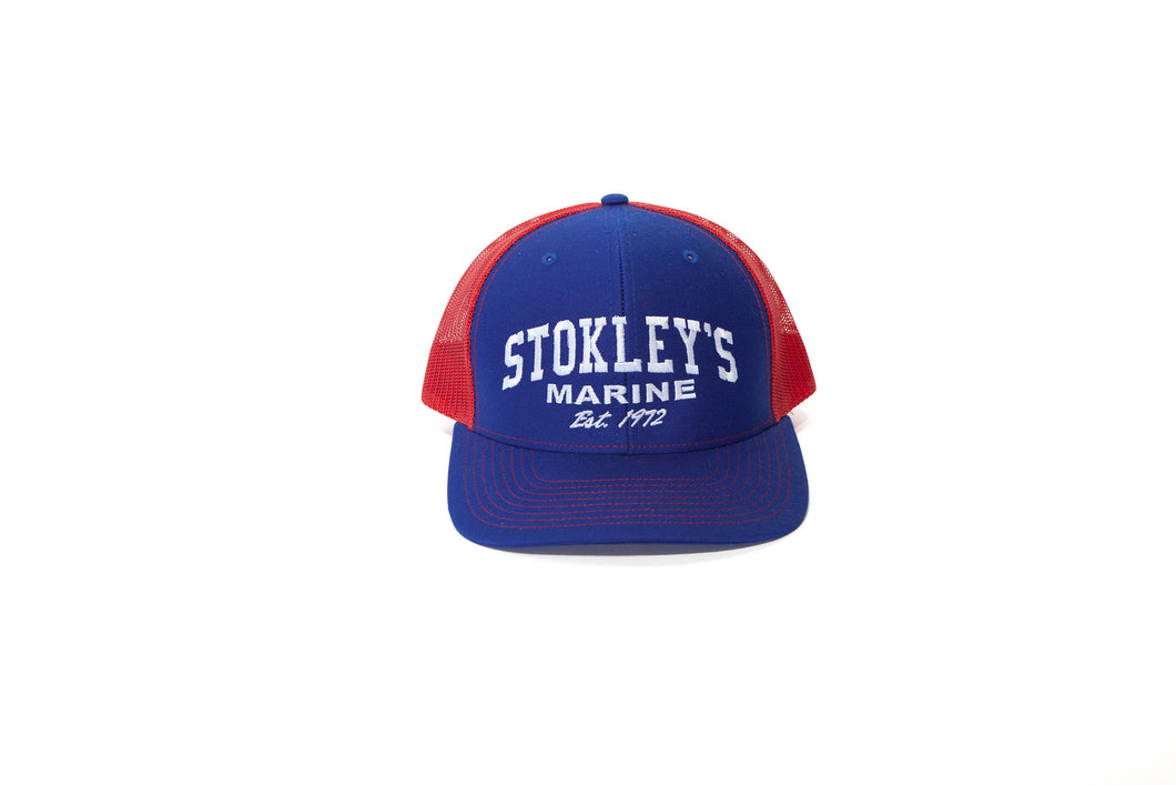 Blue-Red Stokley's Trucker's Hat